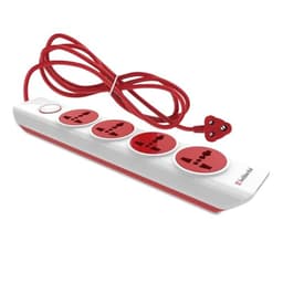 Image of Goldmedal Curve Plus 205102 Plastic i-Design 4x1 Power Strip (White) (205103)