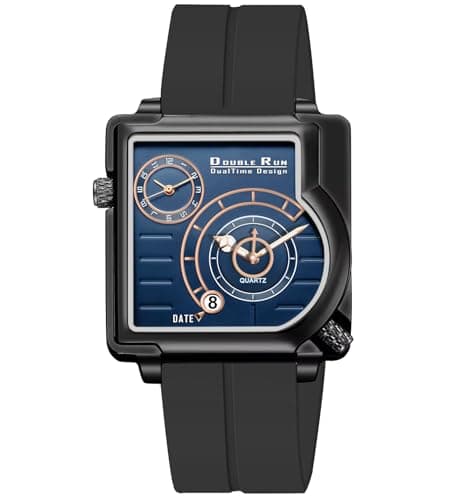 DOUBLERUN Men's Dual Time Watch - Watches - Review & Buying Guide