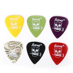 Image of JUAREZ JAP60 Guitar Plectrums Pick Set of Various Thickness, 6 Pieces (Celluloid + ABS), Colours Random