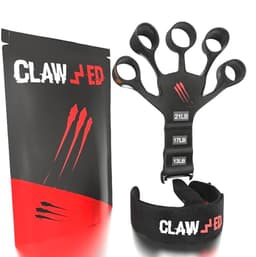 Image of CLAWWED 2pcs Adjustable Finger Exerciser | Hand Gripper Strengthener | Forearm and Wrist Trainer For Flexibility and Strength | Recovery For Carpal Tunnel And Arthritis | Grey and Black set