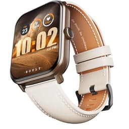 Image of Boult Drift+ Smart Watch 1.85''HD Screen, Bluetooth Calling, IP67, 500 Nits Brightness,150+ Watchfaces, AI Voice Assistant, SpO2 Monitoring, 100+ Sports Mode Smartwatch (Snow Leather)