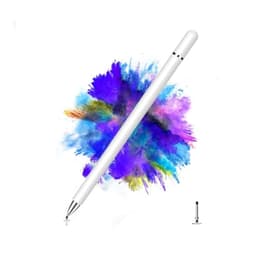 Image of Dyazo Aluminum Super Light Weight Capacitive Stylus Pen for Touch Screen Devices with Fine Point Disc Compatible with All iOS and Smart Android Phone & Tablets Non Magnetic (White)