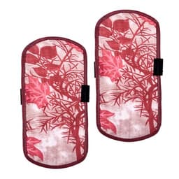Image of Kuber Industries Fridge Handle Cover | Refrigerator Handle Cover | Fridge Door Handle Protector | Fridge Door Handle Cover | Tree Kniting Fridge Handle Cover | 2 Piece Set | Maroon