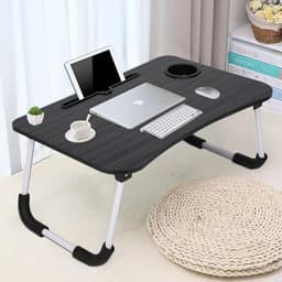 Image of SAHJANAND ETHNICS Study Table/Bed Table/Foldable and Portable Wooden/Writing Desk for Office/Home/School (Black)