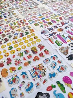 Image of Eclet Wall Cartoon Puffy 3D PVC Cute Mix Stickers Funny for Kids On Gifts (20 Sheet), Removable, 12 x 12 x 12 cms