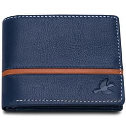 Image of HORNBULL Denial Navy Leather Wallet for Men | Leather Mens Wallet with RFID Blocking | Wallets Men Genuine Leather