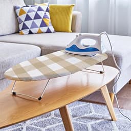 Image of Encasa XO Ironing Board Covers and Pad - 72x30 cm Fits Iron Mini Boards, Thick 4mm Felt, Elasticated Fit, Heat & Scorch-Resistant, Elastic Bungee Cord Tightening & Lock Buffalo Beige