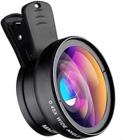 Image of REDWIND Pro Lens Kit for iPhone & Android Camera, 0.45X Super Wide Angle Lens 12.5X Macro Lens, Clip-On 2in1 Professional Telephoto Instagram Reels Lens for iPhone, iPad & Android Smartphone, Tablets