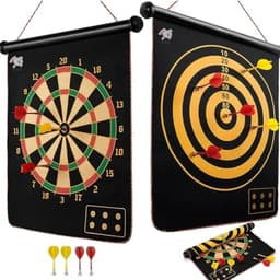 Image of Storio Magnet Dart Board Game for Kids,Double Sided Magnet Dart Board with Darts, Size- 14 Inches