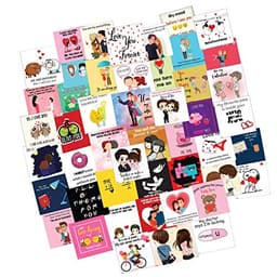Image of Festiko 48 Pieces Romantic Love Notes Greeting Cards for Valentine's Day, Express Love, Marriage Proposal, Wedding, Engagement, Love Story Romantic Love Cards
